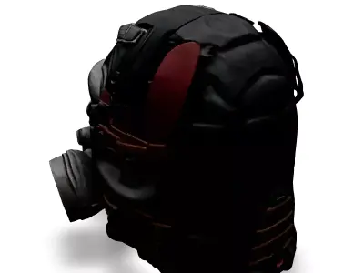 Realistic Gas Mask 3D Model Low-poly 3D model