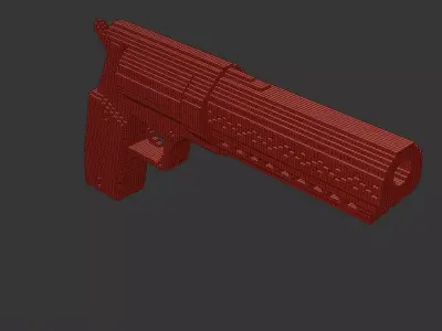 Neon Pixel Energy Blaster 3D model