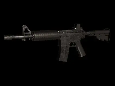 3d assault rifle weapon  Free low-poly 3D model
