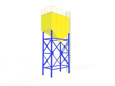 40 TON SILO Low-poly 3D model