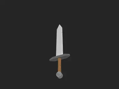 Sword Hand Painted Game Asset Free low-poly 3D model