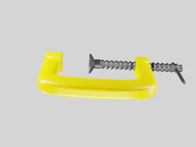 Clamp Yellow repair tool 3D model