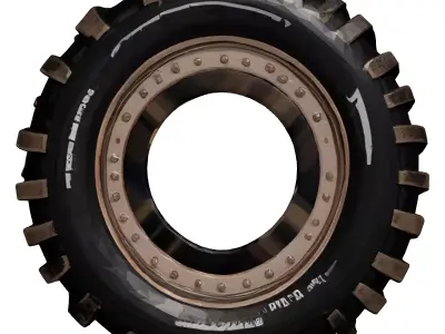 Muddy OffRoad Tire Model 3D model