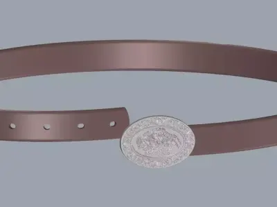 Women Belt with Classic art Art Work  Design File 3D print model