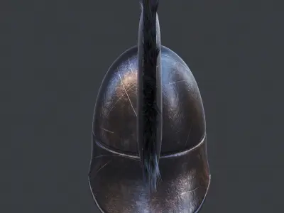 Helmet Greek Low-poly 3D model