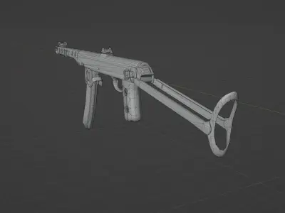 PPSH 42 Low-poly 3D model