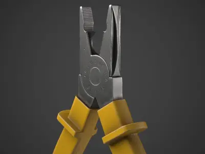 Pliers Low-poly 3D model 3