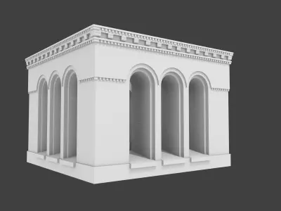 tower three arches 3D model
