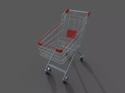 Shopping Trolley 3D model purchase