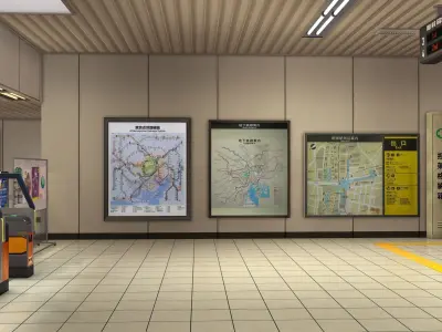 train station 3D model 8