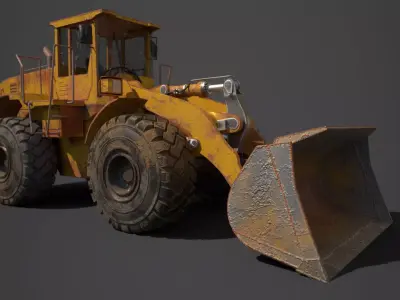 Loader truck Low-poly 3D model by CGSTALL