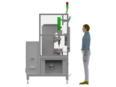 3D CAD drawings of bearing press machine designed 3D model