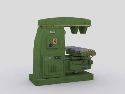 horizontal milling machine 1 Low-poly 3D model