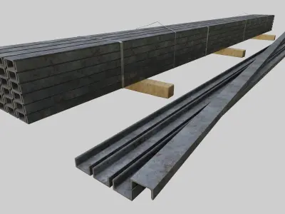 Steel Profiles Pack 3D model