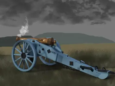 British 9lb Cannon 3D model