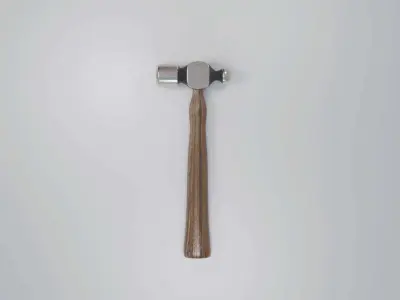 Hemmer hammer with wooden handle Free 3D model