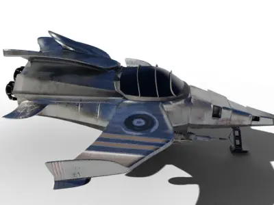 Spaceship Airplane Low-poly 3D model