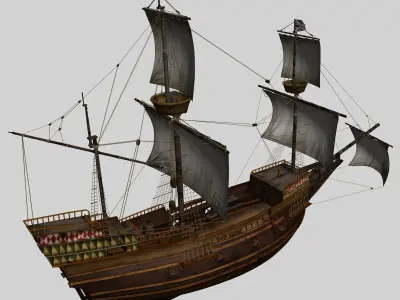 Mayflower  Sailboat 3D model
