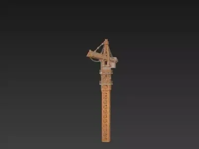 Industrial Tower Crane 3D Model - Construction Site Machinery 3D model