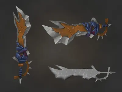 Fantasy Swords for Games Low-poly 3D model