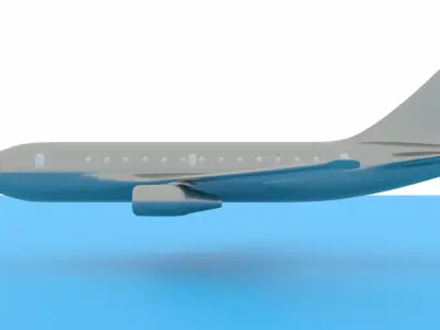 airplane passenger Low-poly 3D model
