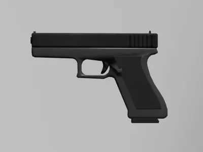 Glock 17 Low Poly Free low-poly 3D model
