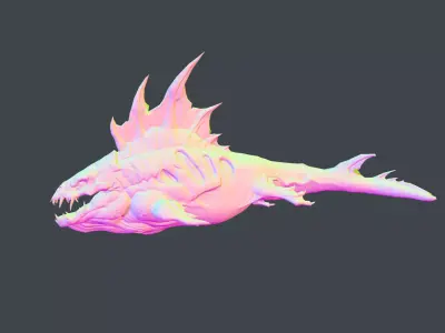 Sea Monster Low-poly 3D model purchase