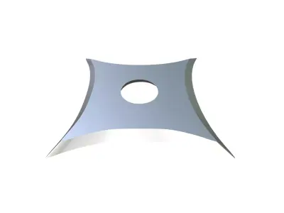 Shuriken letter j 3D print model