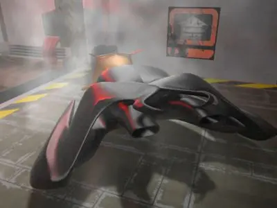 Spacecraft room in video game Free 3D model