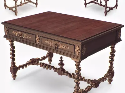 Vintage Desk 3D model