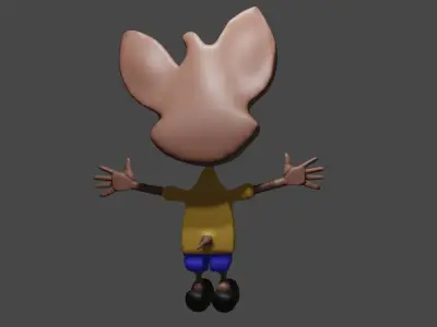 Cartoon Mouse Low-poly 3D model