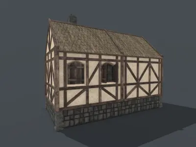 Medieval House 03 Low-poly 3D model