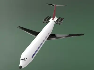 Fictional Quad Rear Engine Jetliner VC10 1100 series Inspired  3D model