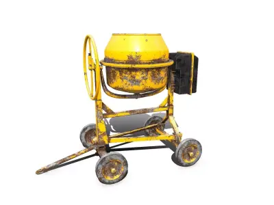 Concrete Mixer Low-poly PBR Low-poly 3D model