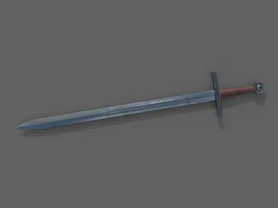 Templar Sword Free low-poly 3D model