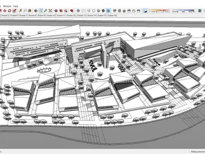 Sketchup Commercial Office Complex 223 3D model