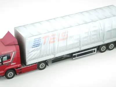 semi-truck 946 Low-poly 3D model