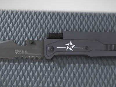Combat Knife Low-poly 3D model 4
