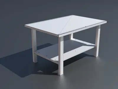 Workshop worktable small PBR  3D model
