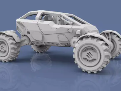 KV-Vehicle-001 space vehicle Free 3D print model