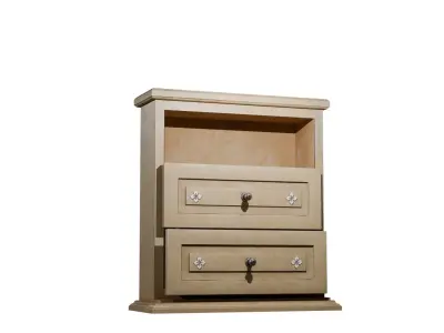 Vintage Tv Stand With Shelves 3D model