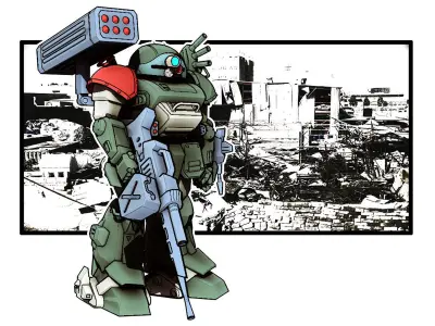 Armored Trooper VOTOMS Scope Dog Red Shoulder Custom 3D model