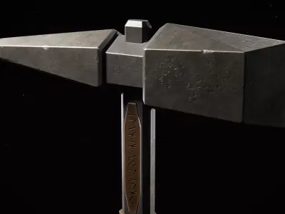 Pickaxe Low-poly 3D model purchase