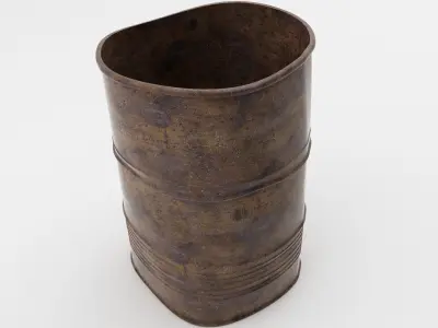  Old Barrel PBR Free 3D model