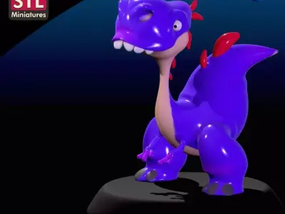 Dinosaur Cartoon 3D Printable STL File 3D print model