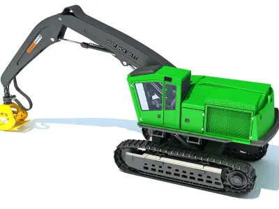 Forestry Harvester 3D model