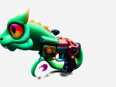 Pack of 10  Gun Model   High on Life Style 3D model