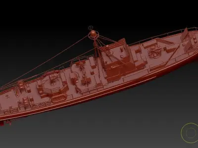 110ft SC-497 1945 3D model