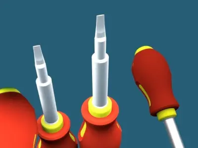 My modern design screwdriver or tournevis Low-poly 3D model