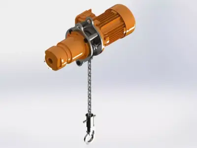Electric chain hoist 3D model